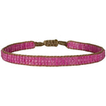 HANDMADE BEADED BRACELET IN PURPLE TONES