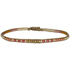 HANDMADE BEADED BRACELET IN PINK TONES WITH GOLD DETAIL