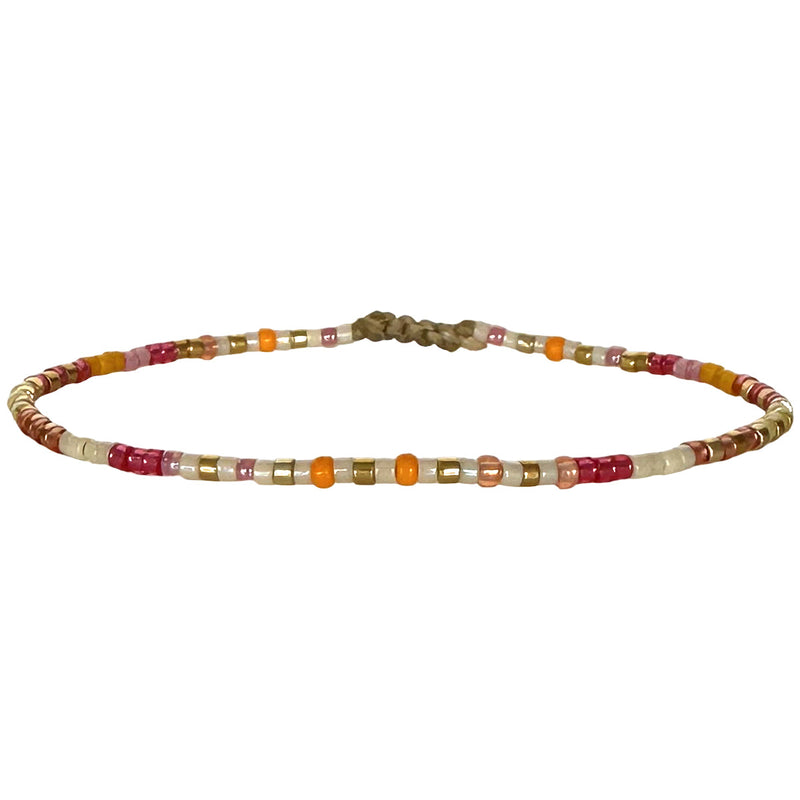 HANDMADE BEADED BRACELET IN PINK TONES