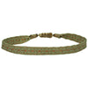 BASIC HANDWOVEN BRACELET IN GREEN & GOLD
