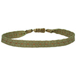 BASIC HANDWOVEN BRACELET IN GREEN & GOLD
