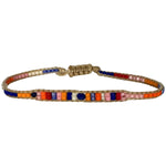 HANDMADE BEADED BRACELET IN BRIGHT TONES WITH A LAPIS LAZULI STONE