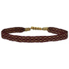 BASIC HANDWOVEN BRACELET IN BURGUNDY AND GOLD