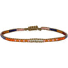 HANDMADE BEADED BRACELET IN BRIGHT TONES WITH SILVER DETAIL