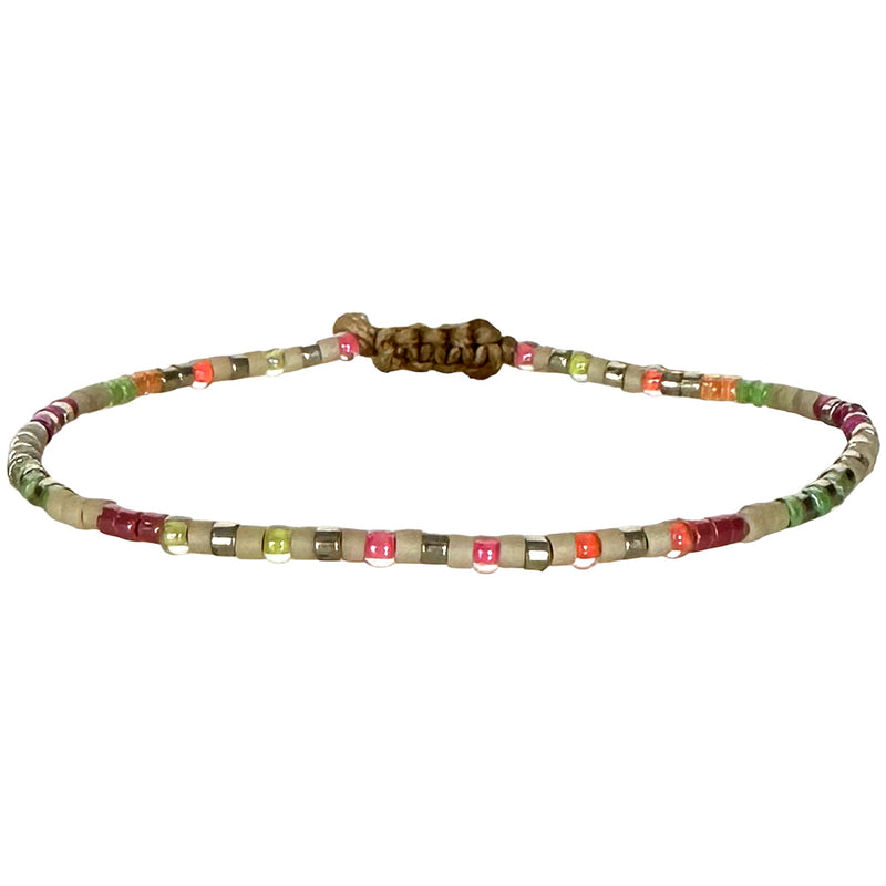 HANDMADE BEADED BRACELET IN NEON TONES