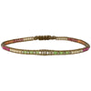HANDMADE BEADED BRACELET IN NEON TONES WITH SILVER DETAIL