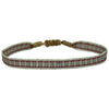 BASIC HANDWOVEN BRACELET IN BLUE, LILAC & SILVER TONES