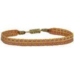 BASIC HANDWOVEN BRACELET IN TONES OF YELLOW, PINK & BEIGE