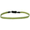 BASIC HANDWOVEN BRACELET IN BRIGHT GREEN, BEIGE & GOLD