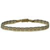 BASIC HANDWOVEN BRACELET IN BEIGE, ROSE GOLD & BLACK