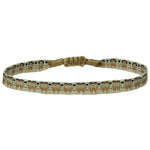 BASIC HANDWOVEN BRACELET IN BEIGE, ROSE GOLD & BLACK