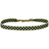 BASIC HANDWOVEN BRACELET IN BLACK, BEIGE & GOLD