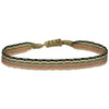 BASIC HANDWOVEN BRACELET IN TONES OF PINK, GOLD & BLACK