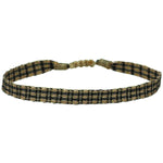 BASIC HANDWOVEN BRACELET IN LIGHT PINK, GOLD & BLACK