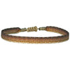 BASIC HANDWOVEN BRACELET IN BROWN, ORANGE, BEIGE & GOLD TONES