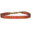 BASIC HANDWOVEN BRACELET IN TONES OF BURGUNDY & COPPER