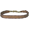 BASIC HANDWOVEN BRACELET IN SAND TONES & ROSE GOLD
