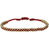 HANDWOVEN TRENZA BRACELET IN RED & GOLD