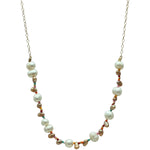 HANAUMA PEARL AND GOLD BEADS NECKLACE SET
