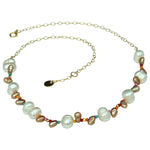 HANAUMA PEARL AND GOLD BEADS NECKLACE SET