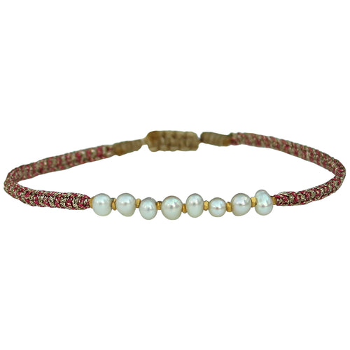 Hanauma Pearls, Gold and pink Handmade Bracelet