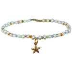 Hanauma Pearls and Gold Sea Star Charm Anklet