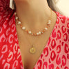 HANAUMA PEARL AND GOLD BEADS NECKLACE SET