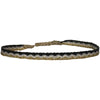 BASIC HANDMADE METALLIC BRACELET IN WHITE, BLACK AND GOLD TONES