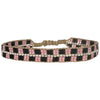 HANDMADE GLASS BEADS BRACELET IN PINK, SILVER AND BLACK TONES