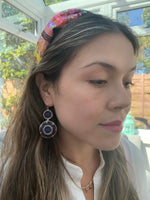 WINTER EARRINGS IN BLUE & SILVER TONES