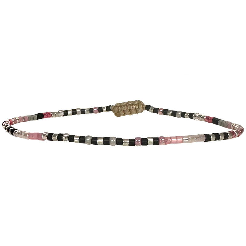 HANDMADE BEADED BRACELET IN PINK TONES