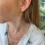 FINE AND BEAUTIFUL HANDMADE DIAMOND EARRINGS ON MODEL