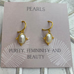 BEAUTIFUL OVAL DROP PEARL EARRINGS PACKAGING
