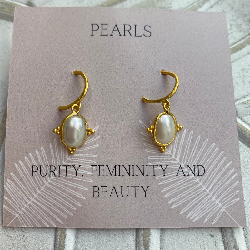 BEAUTIFUL OVAL DROP PEARL EARRINGS PACKAGING