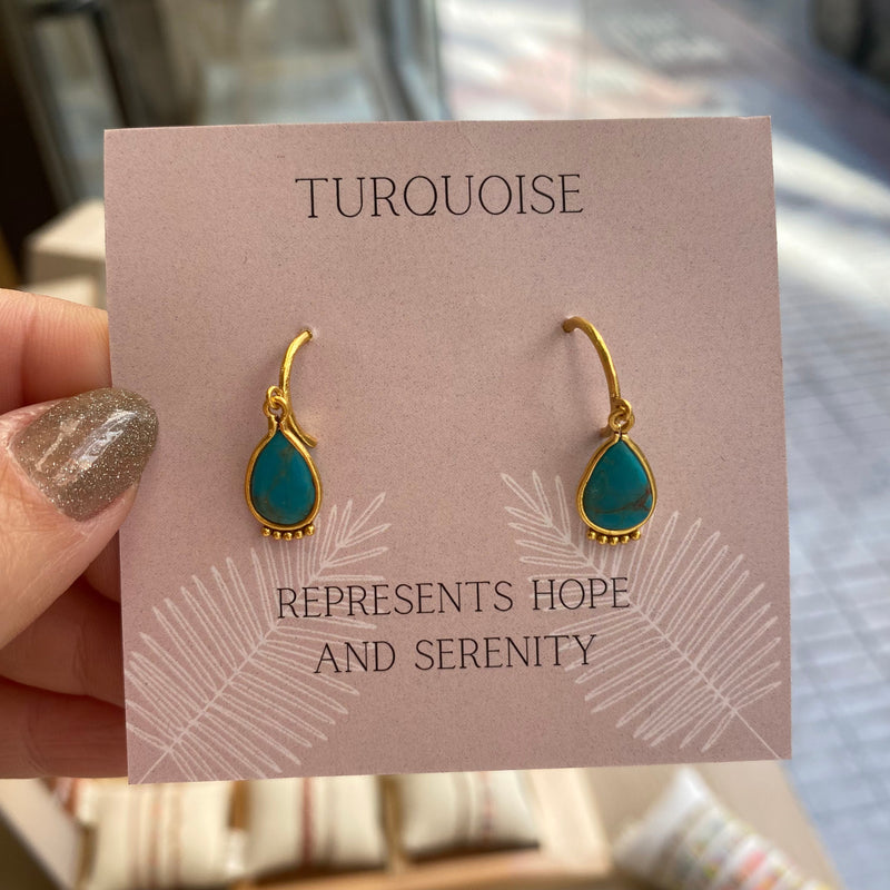 HANDMADE TURQUOISE DROP EARRINGS PACKAGING