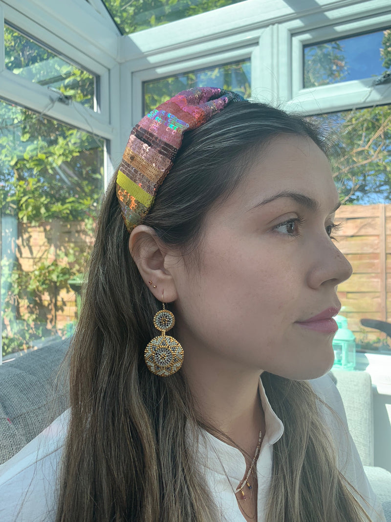 WINTER EARRINGS IN NUDE TONES & GOLD