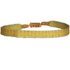 BASIC HANDWOVEN BRACELET IN GREEN, YELLOW AND GOLD