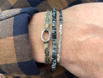 HANDMADE SQUARE STONES BRACELET FOR HIM