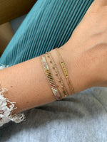 MULTI SAPPHIRE STONES BRACELET IN PINK, GOLD & BEIGE TONES