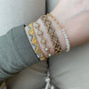 Hanauma Gold Chain and Pearls Handmade Bracelet