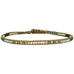 HANDMADE BEADED BRACELET IN PASTEL TONES WITH SILVER DETAIL
