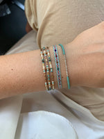TRIO BAR BRACELET IN GOLD AND TURQUOISE TONES