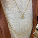 QUARTZ STONE NECKLACE IN GOLD