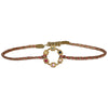 HANDMADE HOOP BRACELET IN PINK AND GOLD