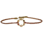 HANDMADE HOOP BRACELET IN PINK AND GOLD