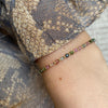 SCARLETT HANDMADE BRACELET FEATURING WATERMELON TOURMALINE STONES AND GOLD BEADS