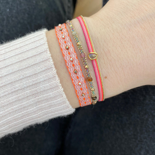 BRIGHT PINK DIAMOND ICE BRACELET