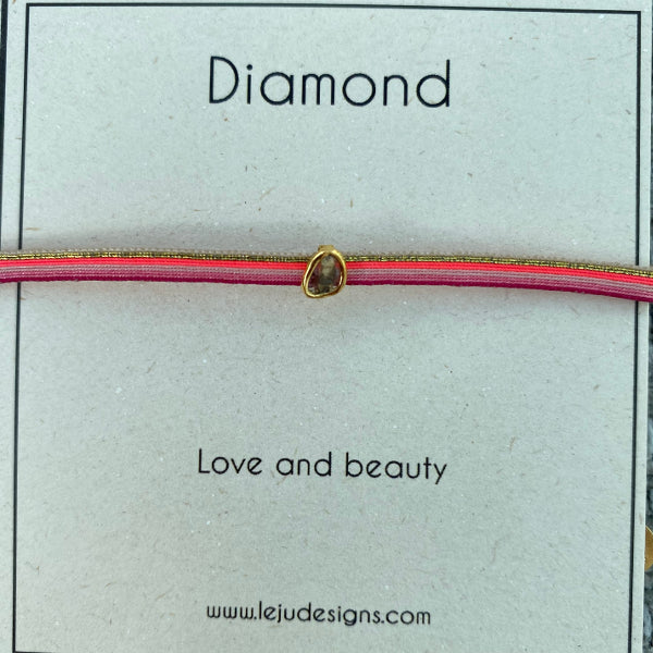BRIGHT PINK DIAMOND ICE BRACELET