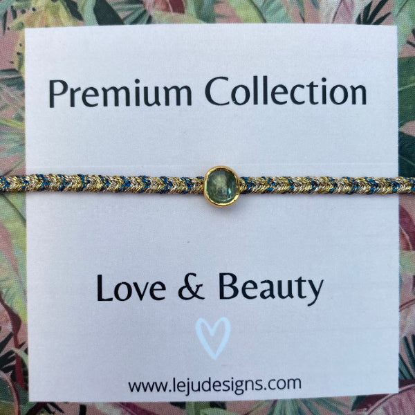 GREEN KYANITE HANDMADE STONE BRACELET PACKAGING