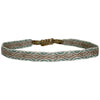BASIC HANDWOVEN  BRACELET IN BLUE AND PINK TONES
